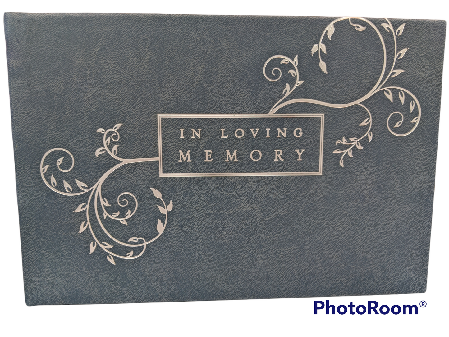 In Loving Memory Funeral Guest Book - Blue