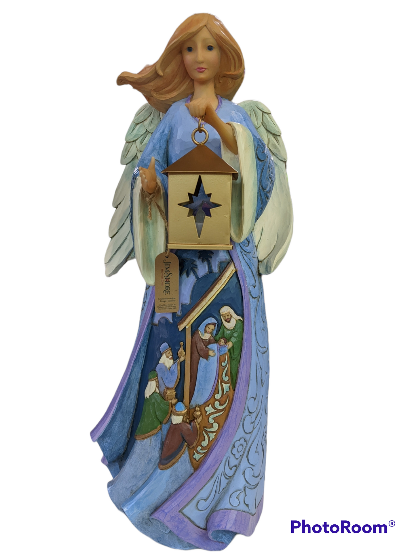 Jim Shore Nativity Angel with Lighted Latern
