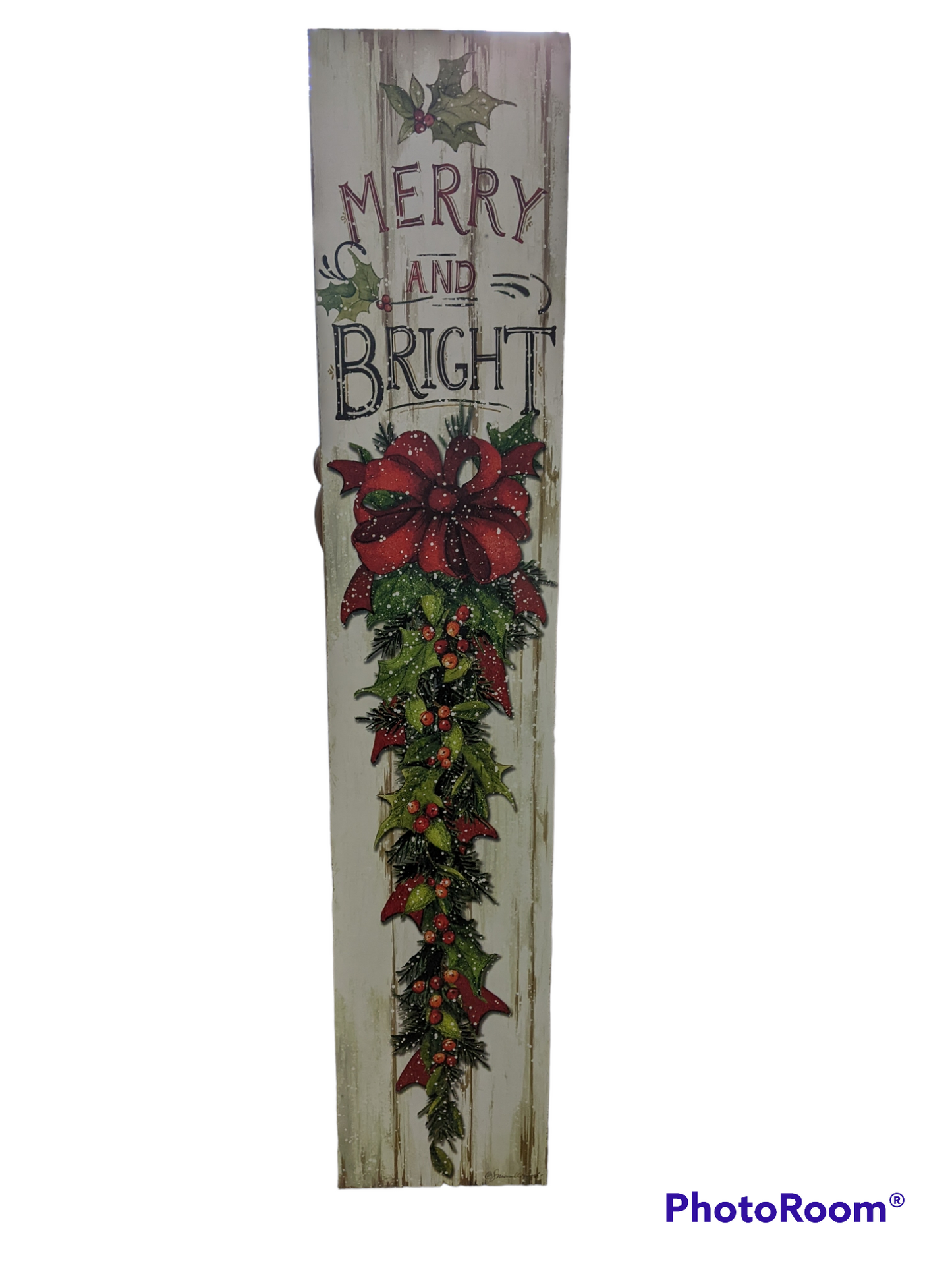 Merry & Bright Evergreen Design Hall/Porch Sign*