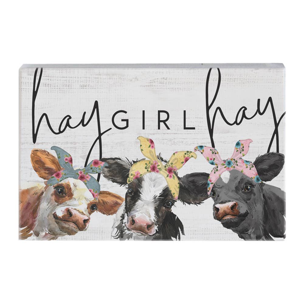 Hay Girl Hay block sign
