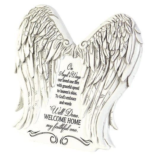 ANGEL'S WINGS TABLETOP PLAQUE EASEL BACK