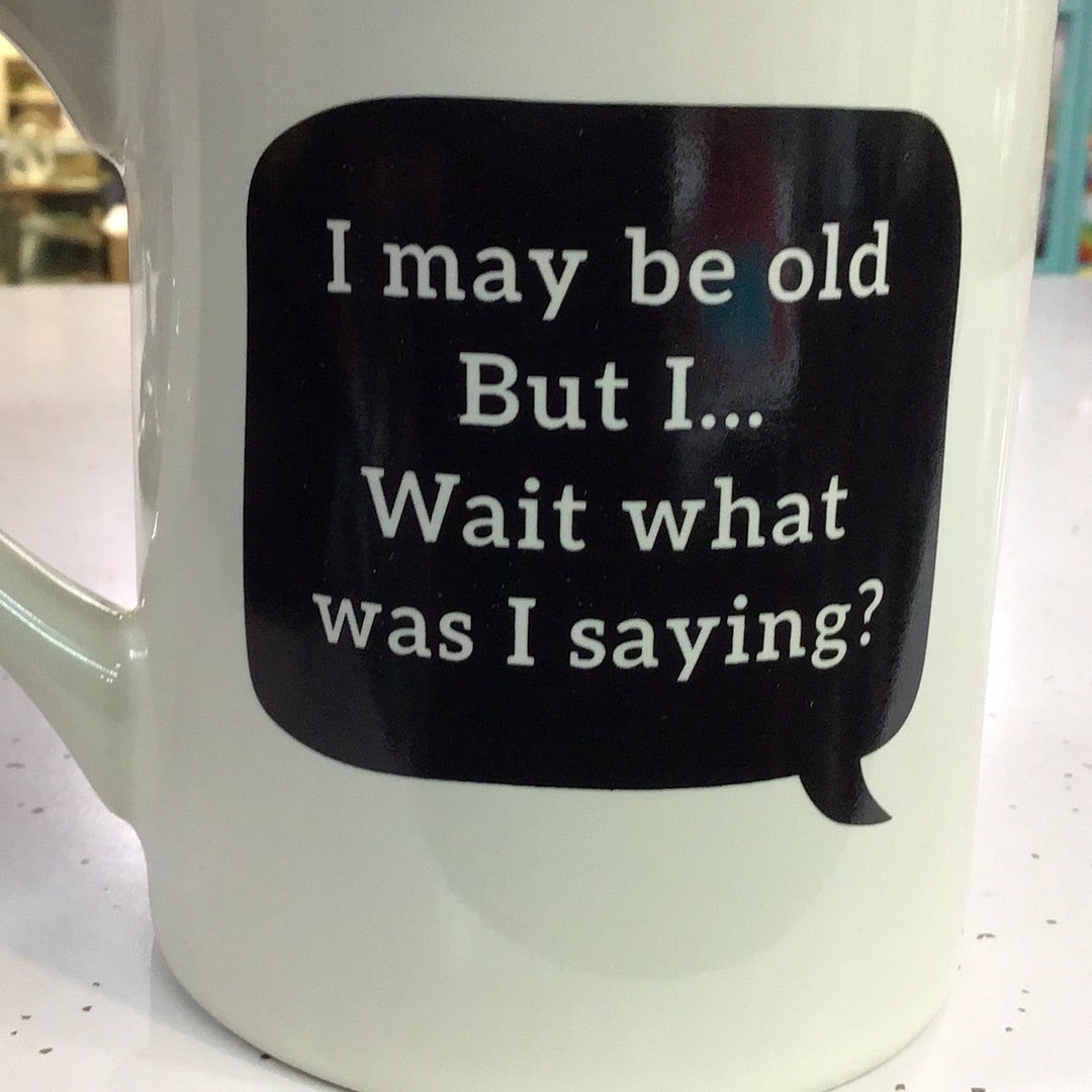 “Over the Hill” Funny Eye Chart Mug — 16 oz