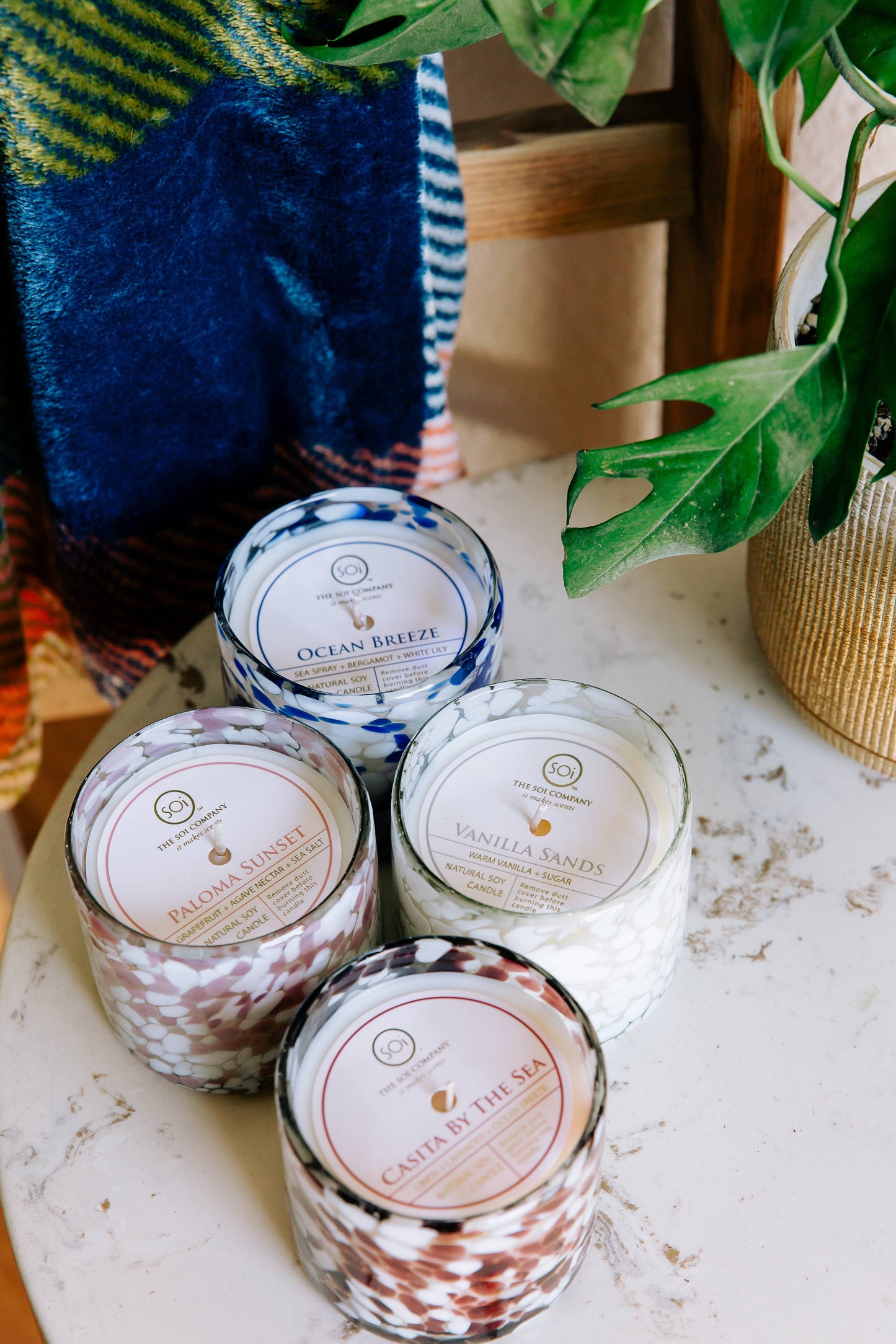 Ocean Breeze Confetti Candle – Bergamot &amp; White Lily (10 oz)