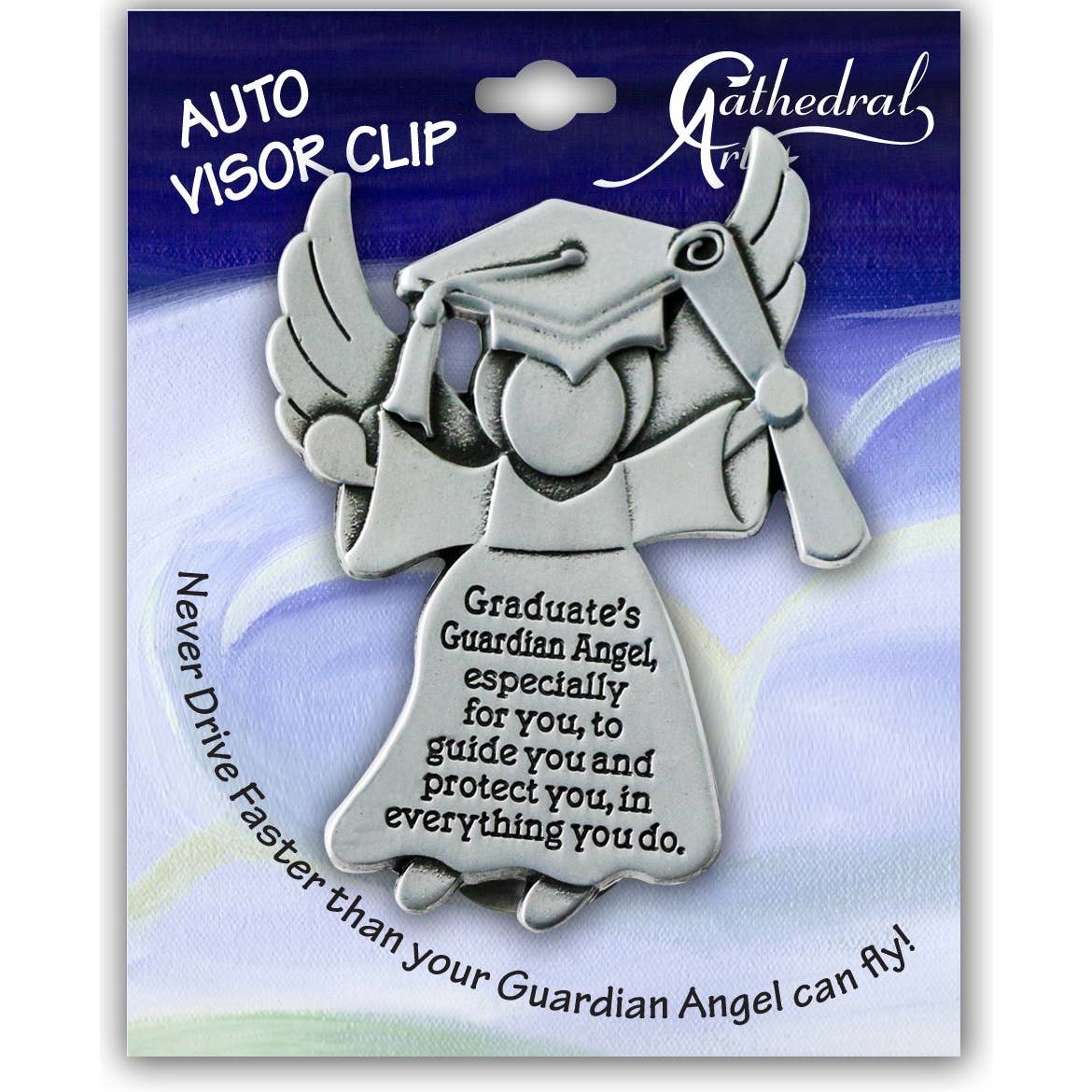 Graduate Guardian Angel Visor Clip – Protection &amp; Guidance