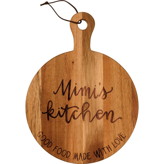 Mimi's Kitchen Food Made With Love Cutting Board