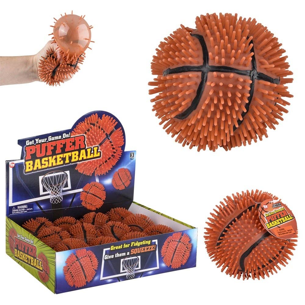 Puffer Basketball – 5" Squishy Stress Ball
