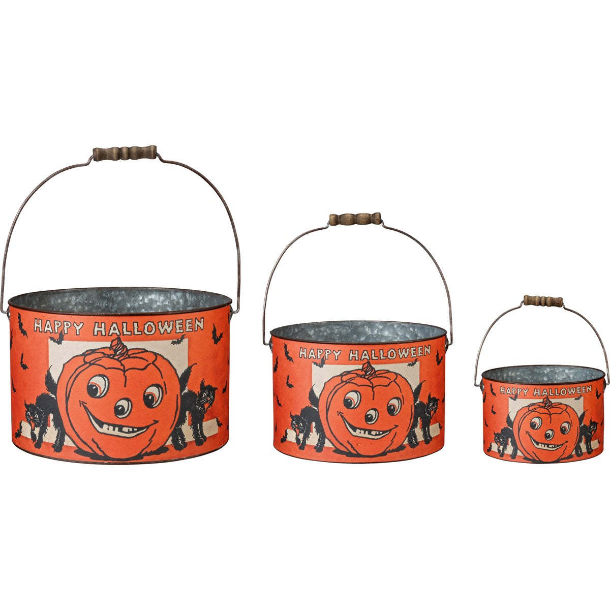 Vintage style Happy Halloween Buckets