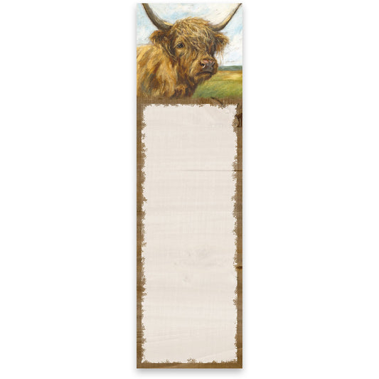 🐂 Highland Cow Magnetic List Notepad