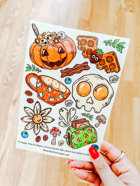 Spooky Foods Temporary Tattoos