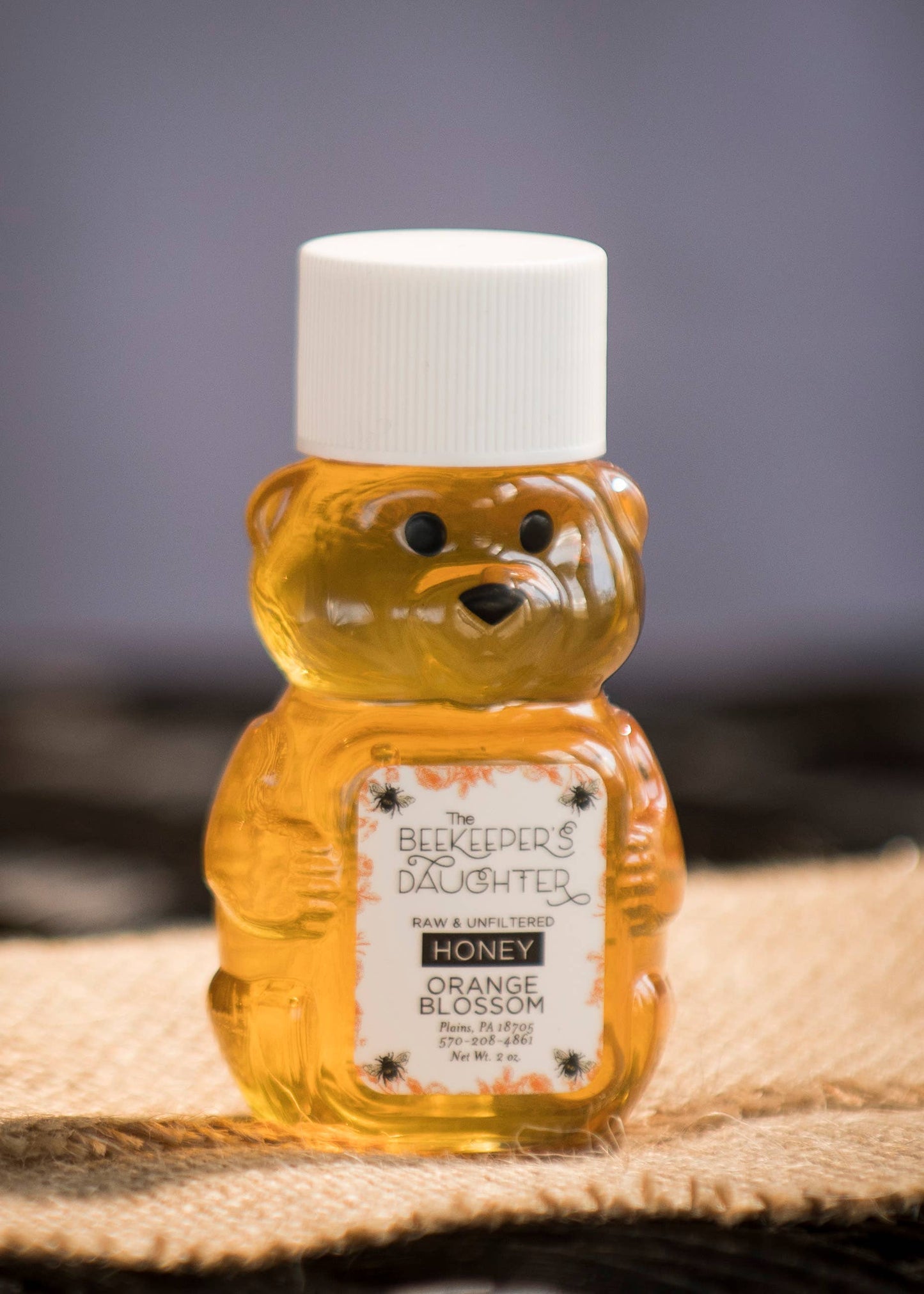 Mini Honey Bear - Raw Florida Orange Blossom Honey