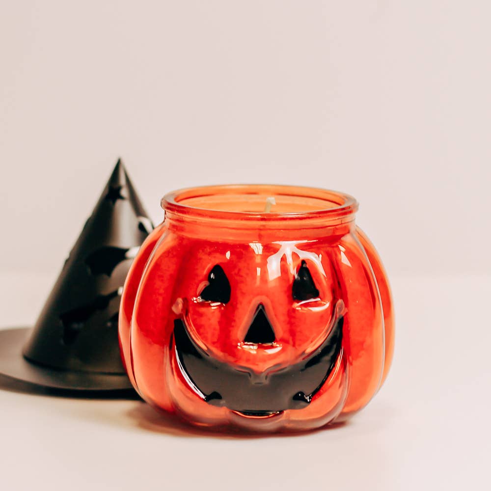 Punky - Pumpkin Jack-O-Lantern Candle – (10oz.) – Orange Cinnamon Clove