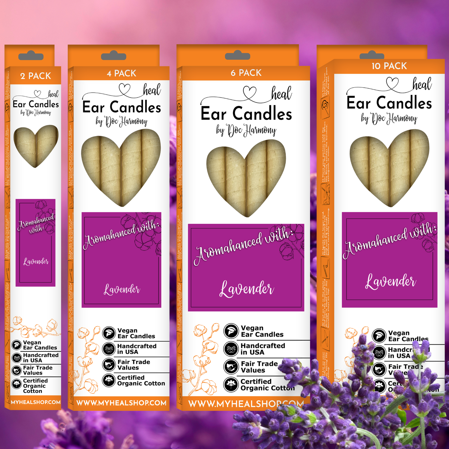 Lavender Ear Candles by Doc Harmony