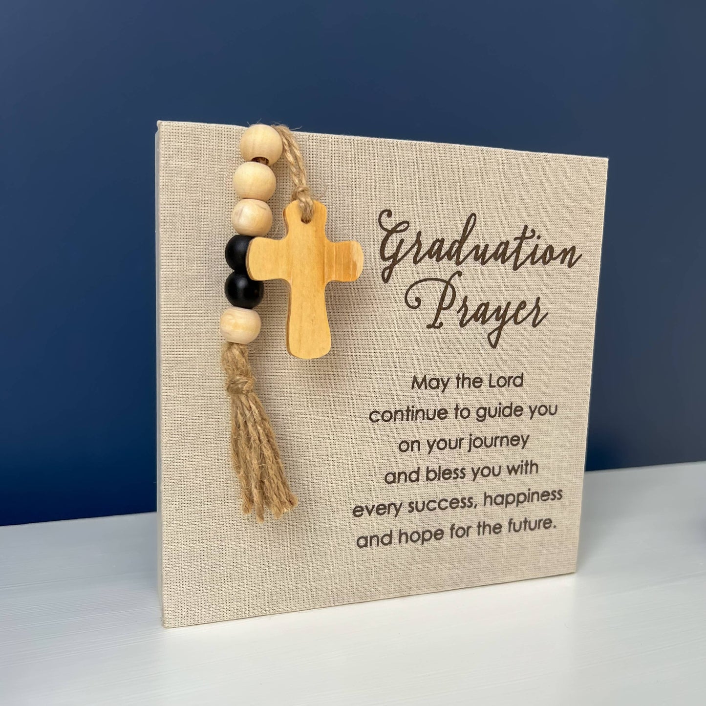 Graduation Prayer Plaque – Blessings for the Journey (6x6)