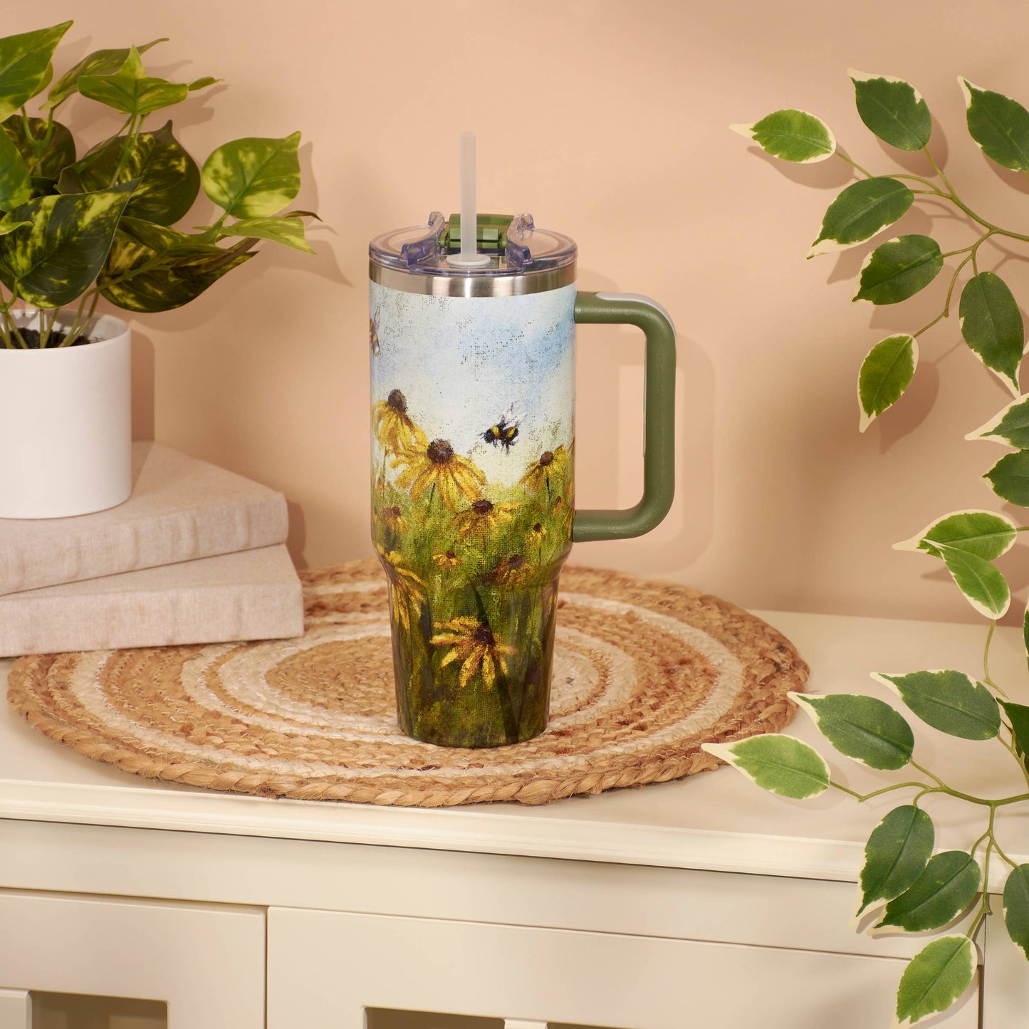 Black-Eyed Susan & Bee 40 oz. Insulated Travel Mug