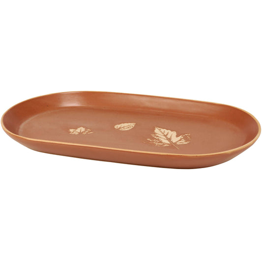 Fall Leaves Oval Platter