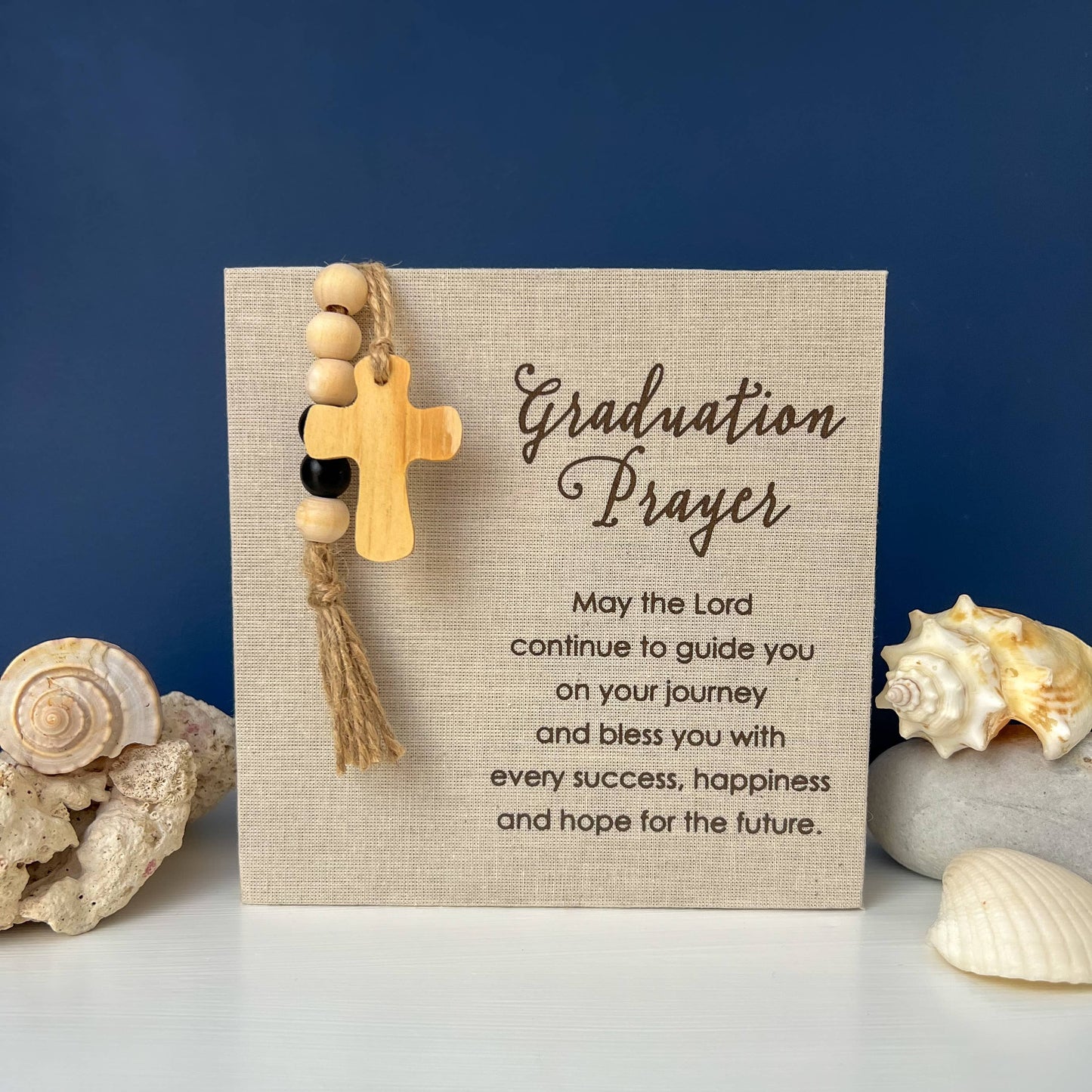 Graduation Prayer Plaque – Blessings for the Journey (6x6)