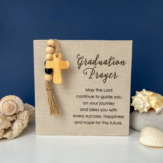 Graduation Prayer Plaque – Blessings for the Journey (6x6)