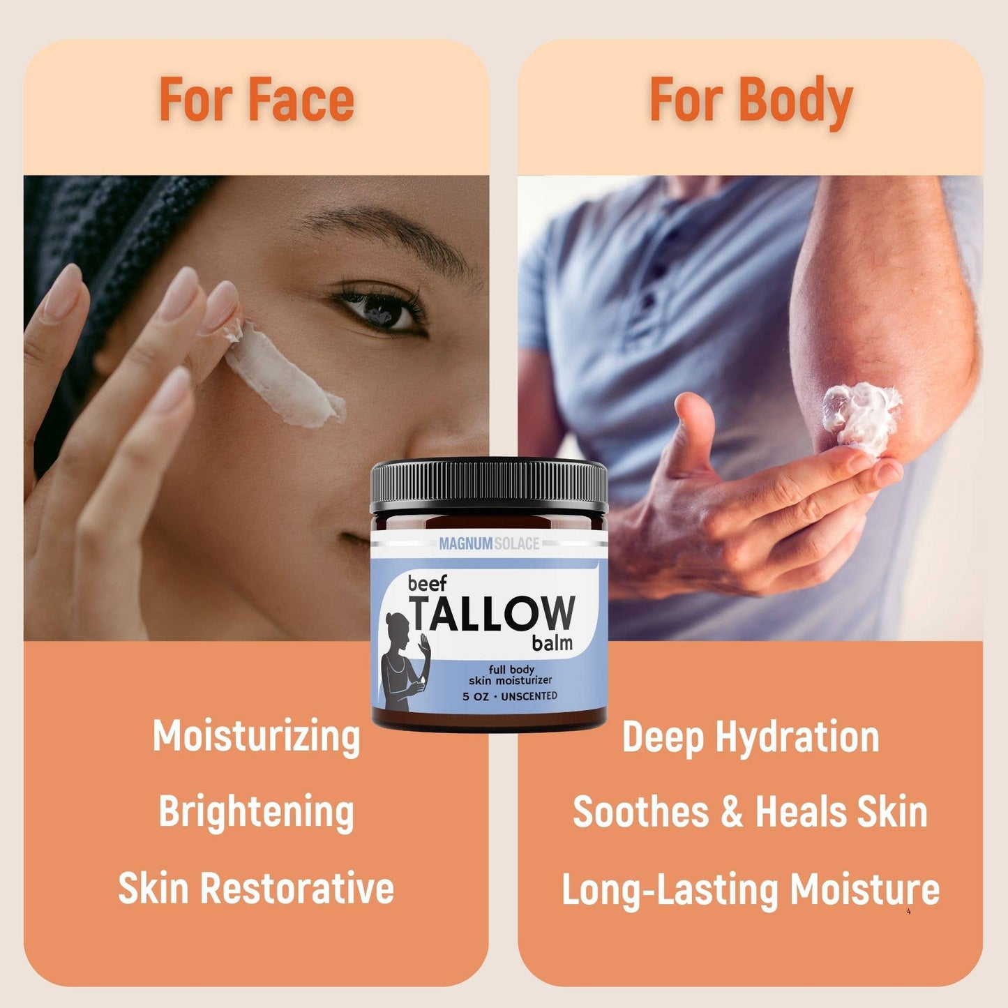 Beef Tallow Balm - Deep Long-Lasting Moisture