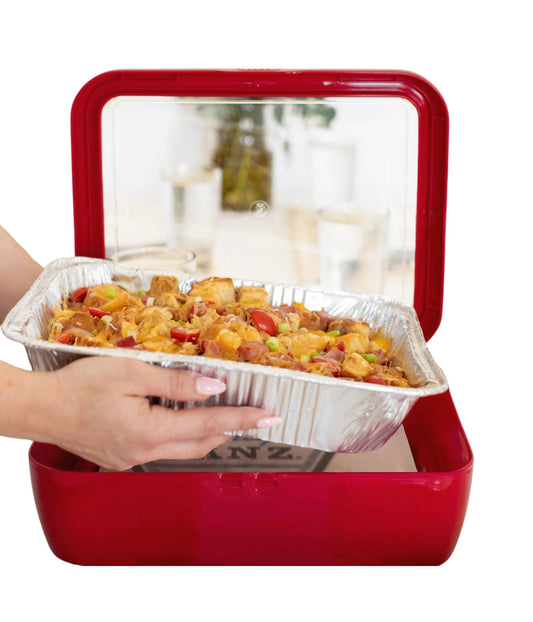 Fancy Panz Premium Set - Pan Frame w/ Lid & Hot or Cold Gel Pack - Red