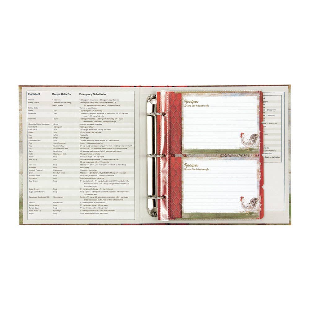 Barnyard Rooster Recipe Binder