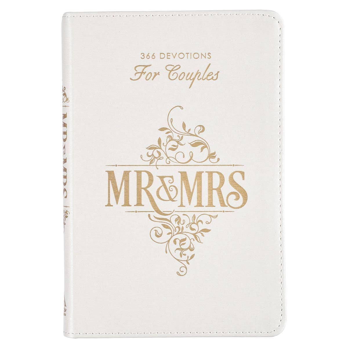 Mr. & Mrs. 366 Devotions for Couples White Faux Leather Devo