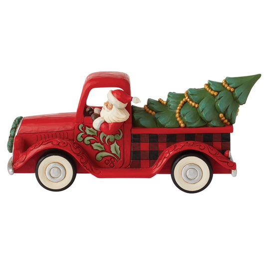 Highland Santa in Red Truck