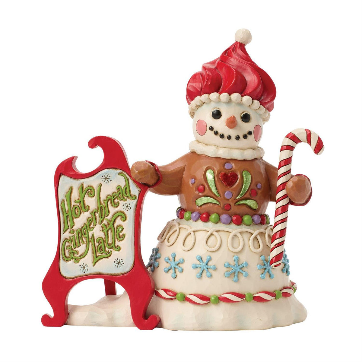 Jim Shore Gingerbread Snowman with Sign – Time For a Sweet Treat!