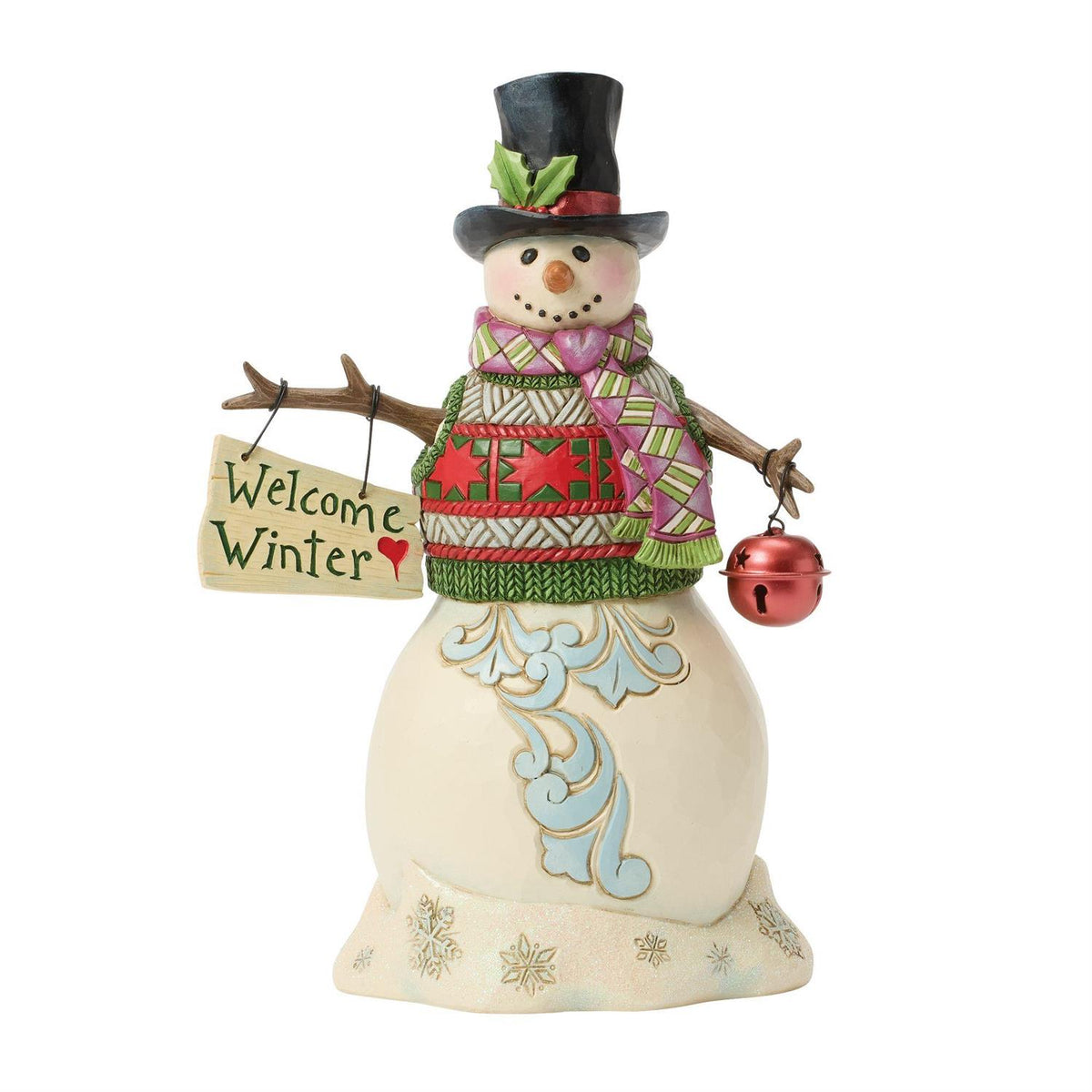 Jim Shore Snowman with Welcome Winter Sign – Signs of the Times
