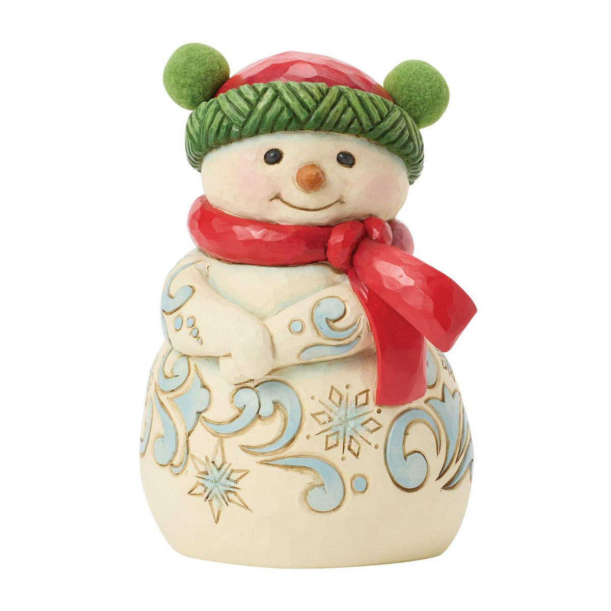 Jim Shore Snowman with Pom-Pom Hat – Cozy Winter Cheer