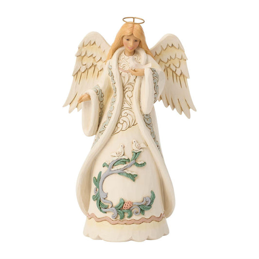 Jim Shore Woodland Angel with Dove – Whispers of Winter