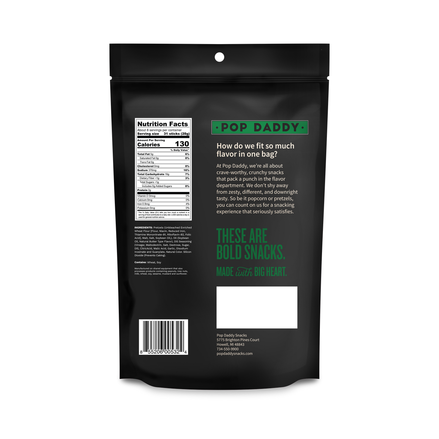 Seasoned Pretzels- 7.5oz - Dill Pickle