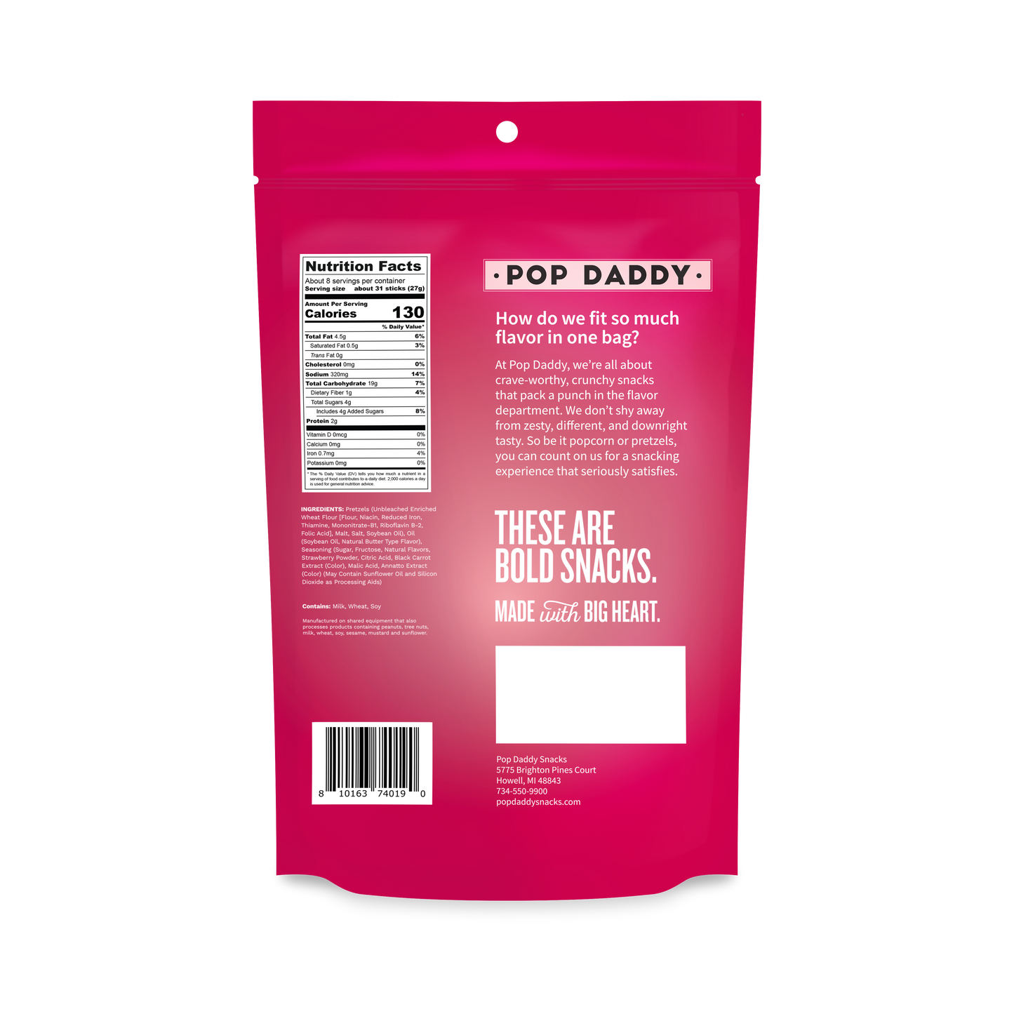 Berry Delicious Strawberry Shortcake Pretzels 7.5oz