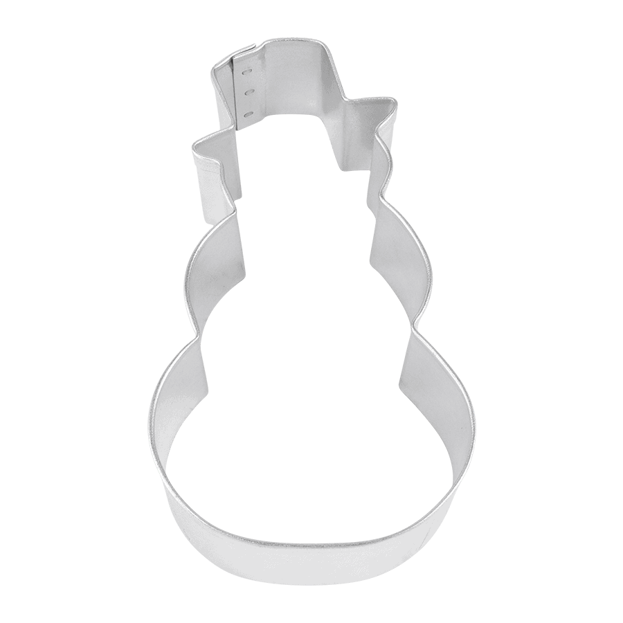 Snowman with Top Hat Cookie Cutter – 4" Stainless Steel