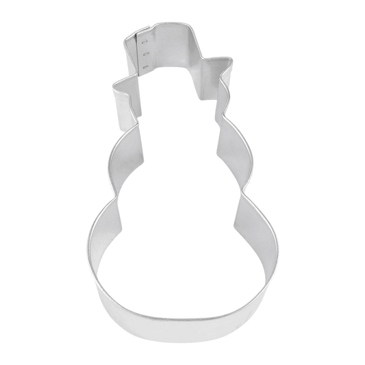 Snowman with Top Hat Cookie Cutter – 4" Stainless Steel