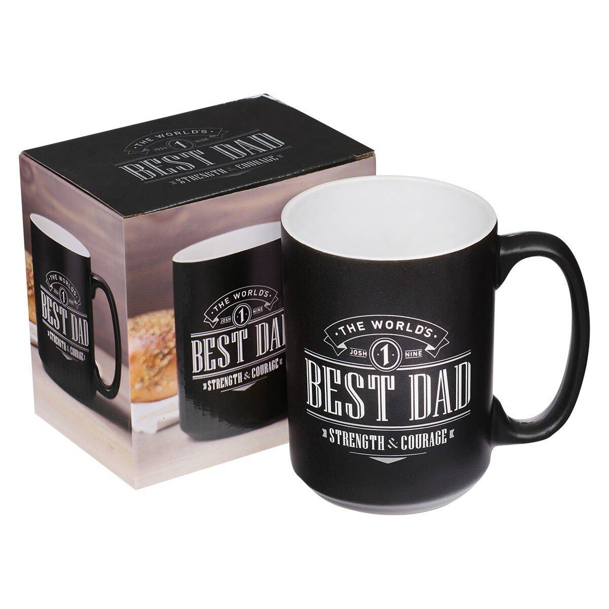 World’s Best Dad – Joshua 1:9 Ceramic Mug