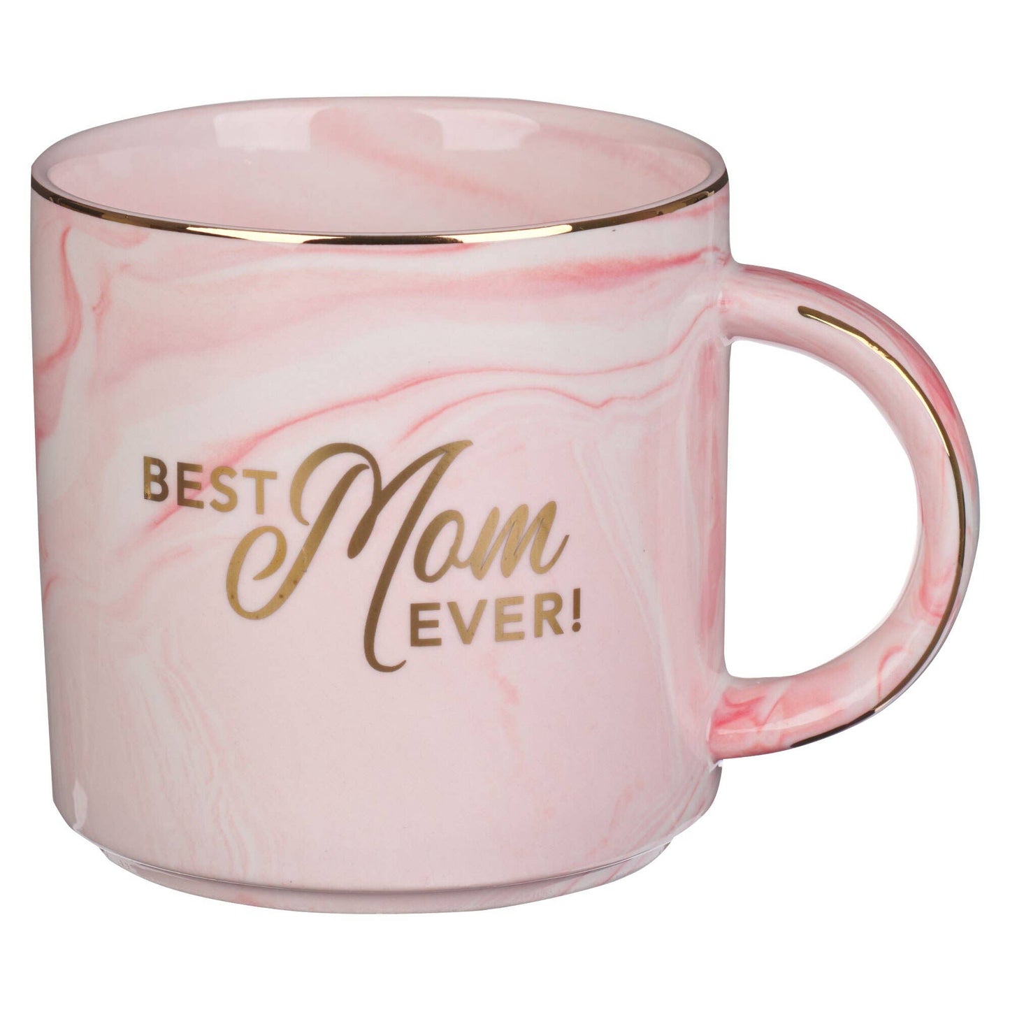 Best Mom Ever Pink Marbled Mug (13 oz)
