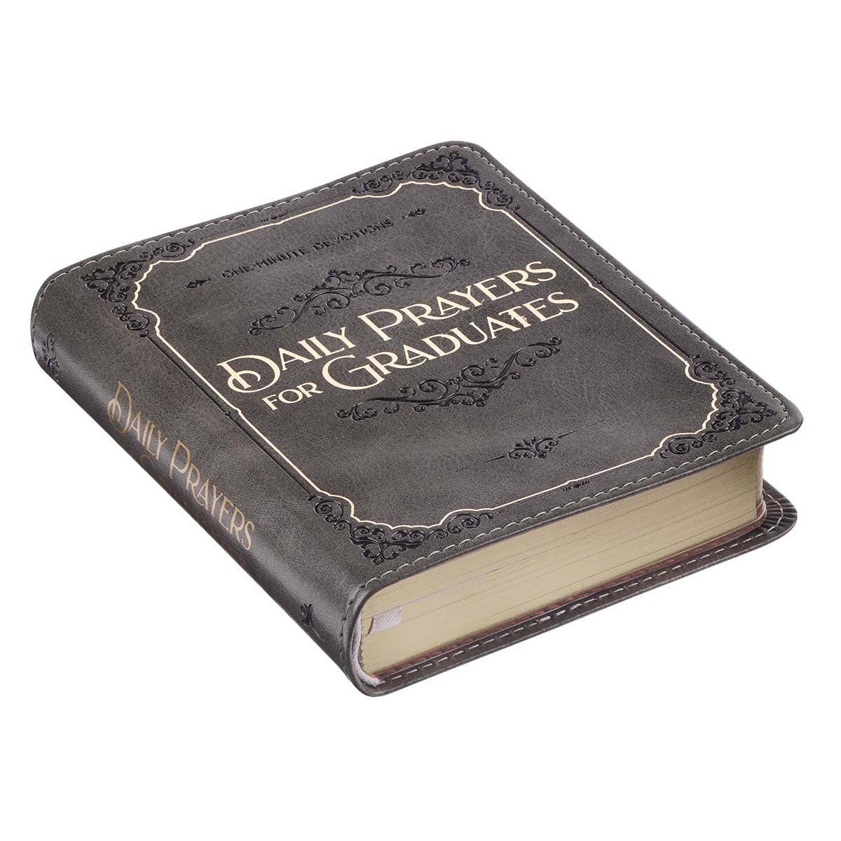 Daily Prayers for Graduates Devotional – Gray Faux Leather