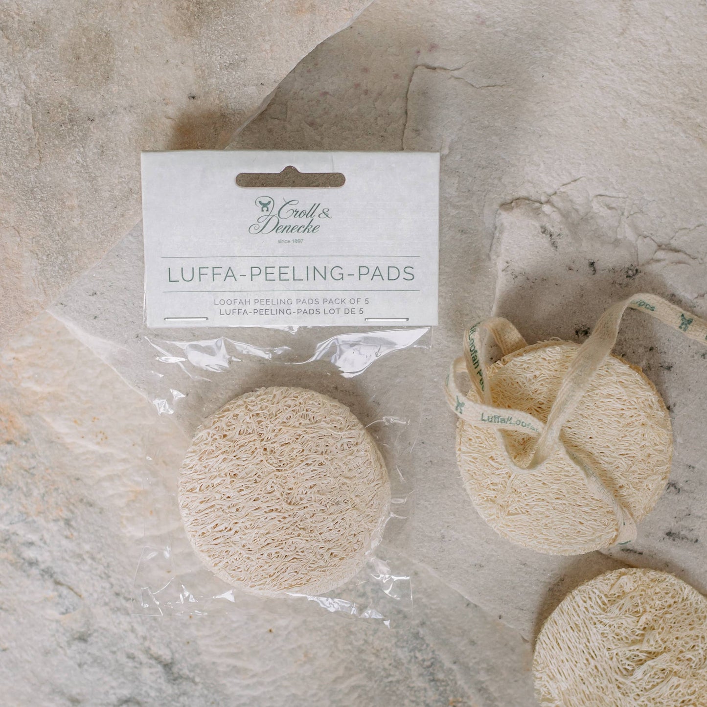 Luffa Peeling Pads Face Care Set Natural Cosmetics Wellness Facial Spa: Packaged (pack of 5)