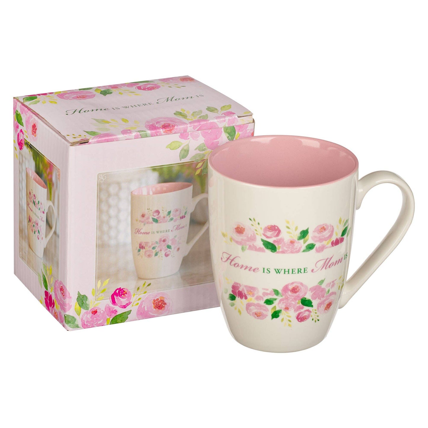 Home Is Where Mom Is – Pink Peony Ceramic Mug