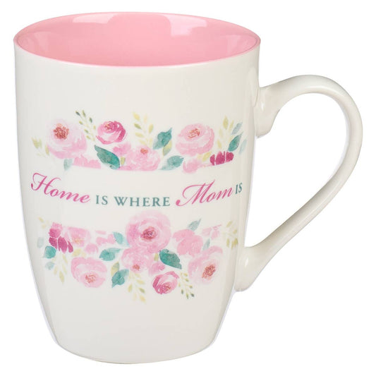 Home Is Where Mom Is – Pink Peony Ceramic Mug