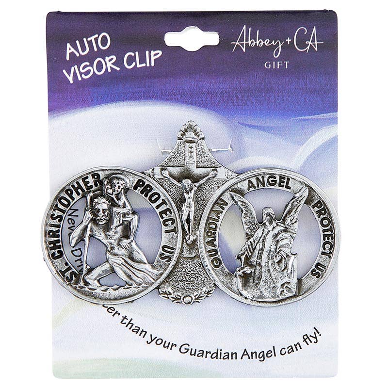 St Christopher/Guardian Angel Visor Clip