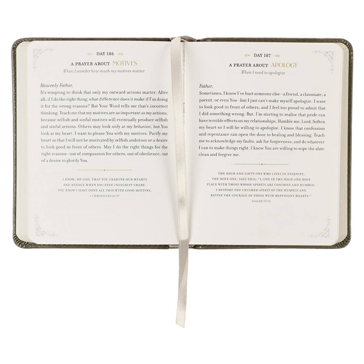 Daily Prayers for Graduates Devotional – Gray Faux Leather