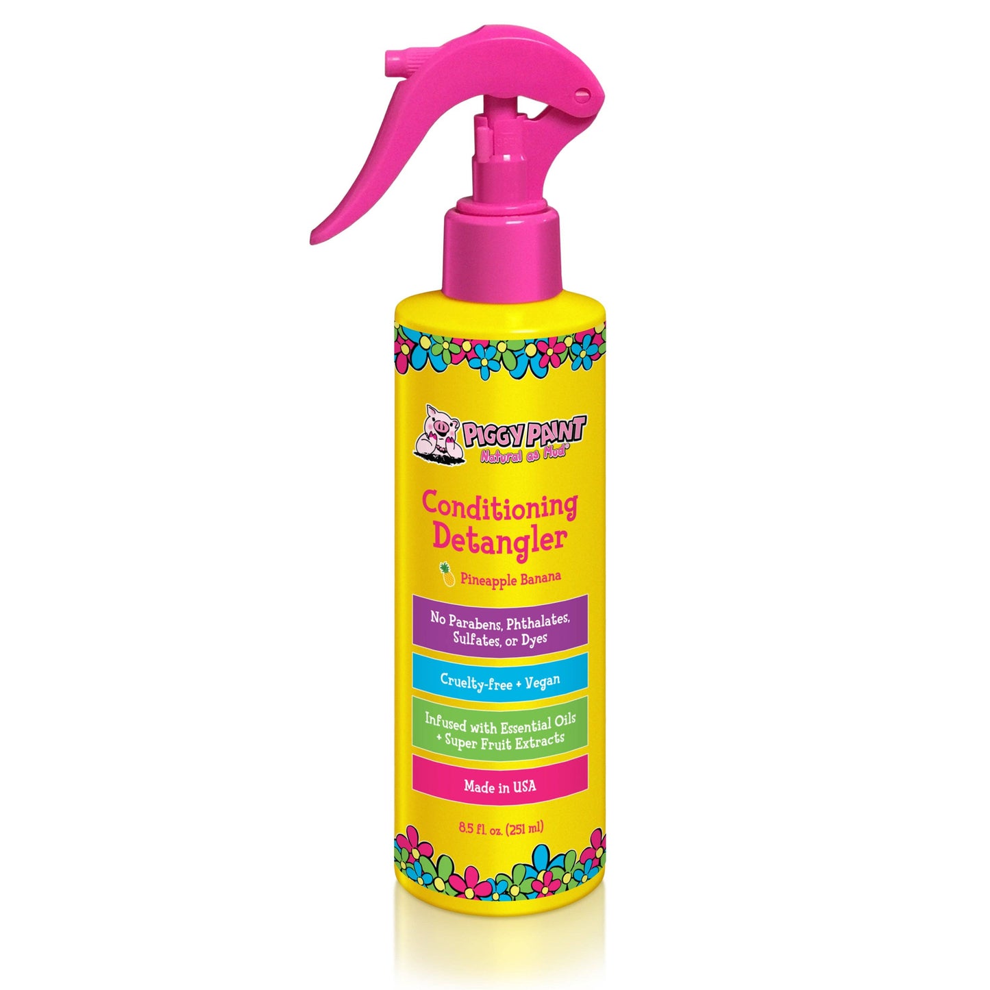 Pineapple Banana Conditioning Detangler Non-Toxic Hair Care by Piggy Paint