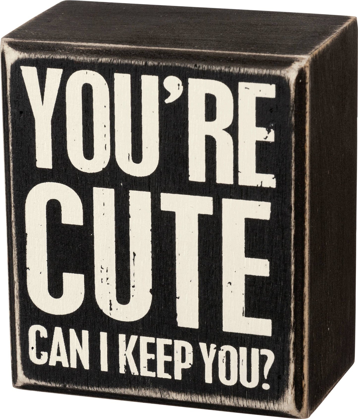 You're Cute Can I Keep You Box Sign