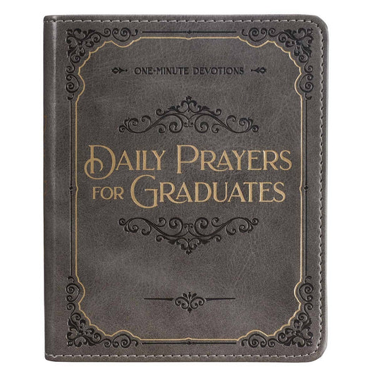 Daily Prayers for Graduates Devotional – Gray Faux Leather