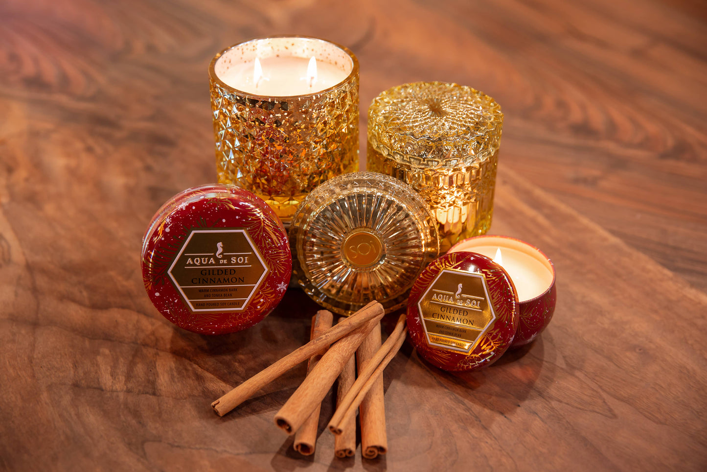 Gilded Cinnamon 8oz Petite Shimmer Candle