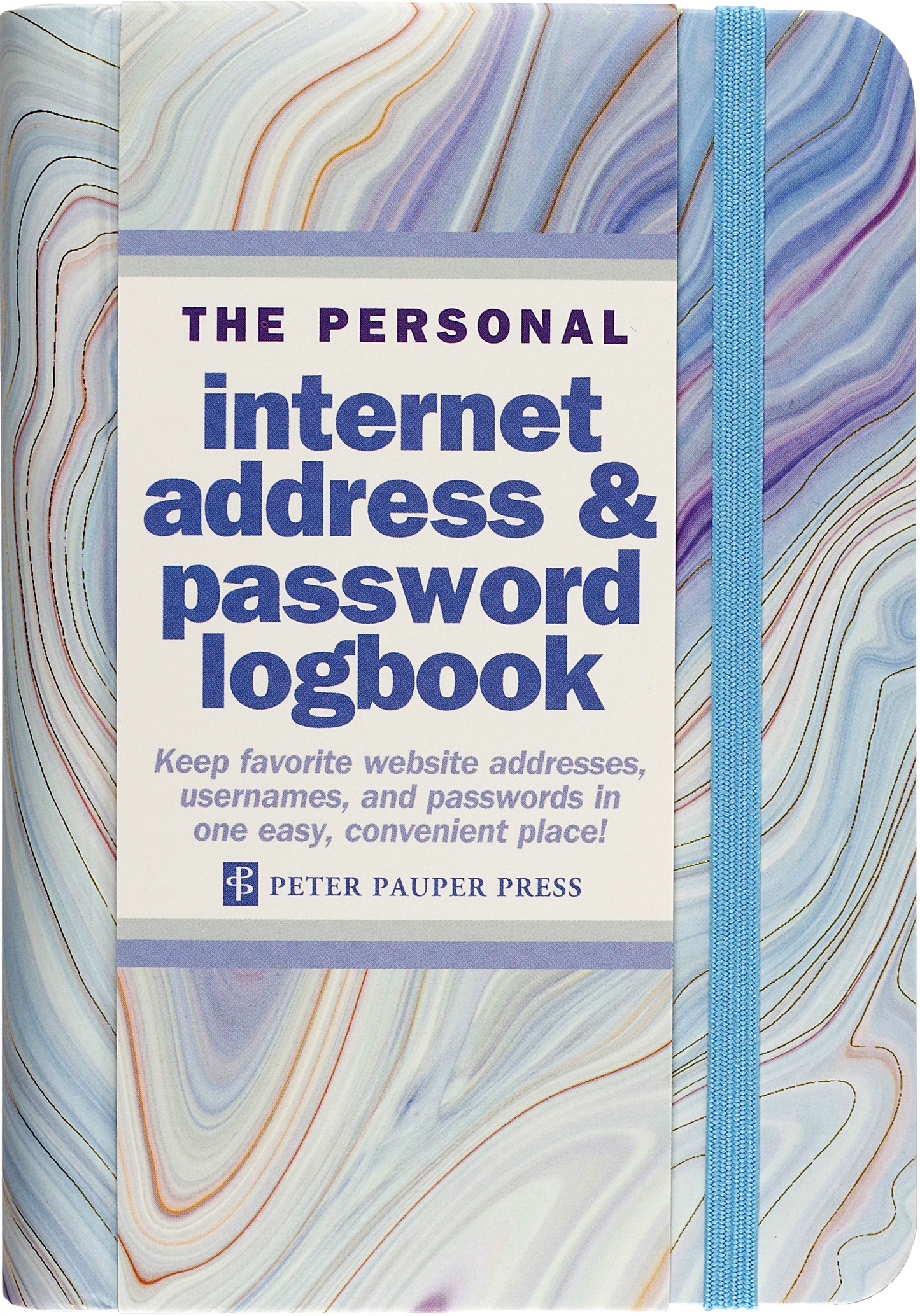 Blue Agate Internet Address & Password Logbook