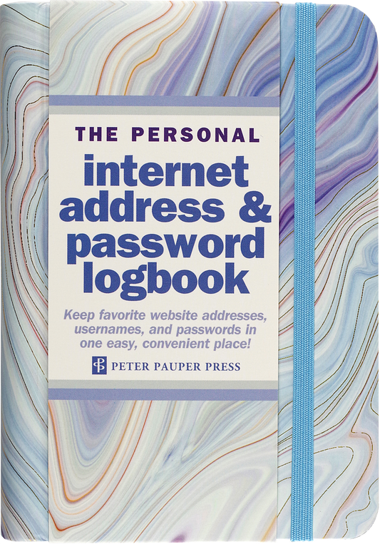 Blue Agate Internet Address & Password Logbook