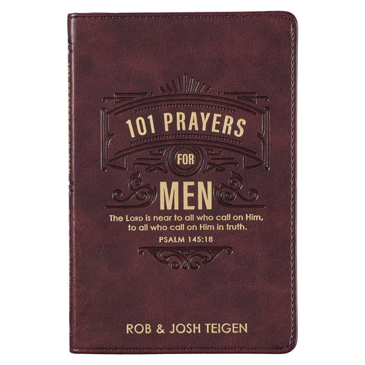 101 Prayers for Men – Brown Faux Leather Prayer Book