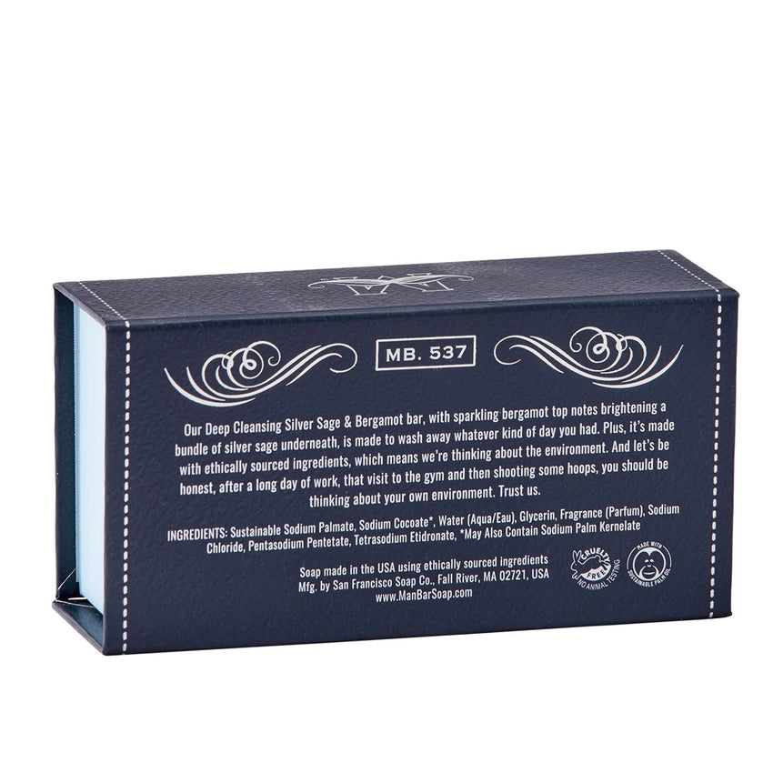 Man Bar Soap – Silver Sage & Bergamot (10 oz)